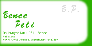 bence peli business card